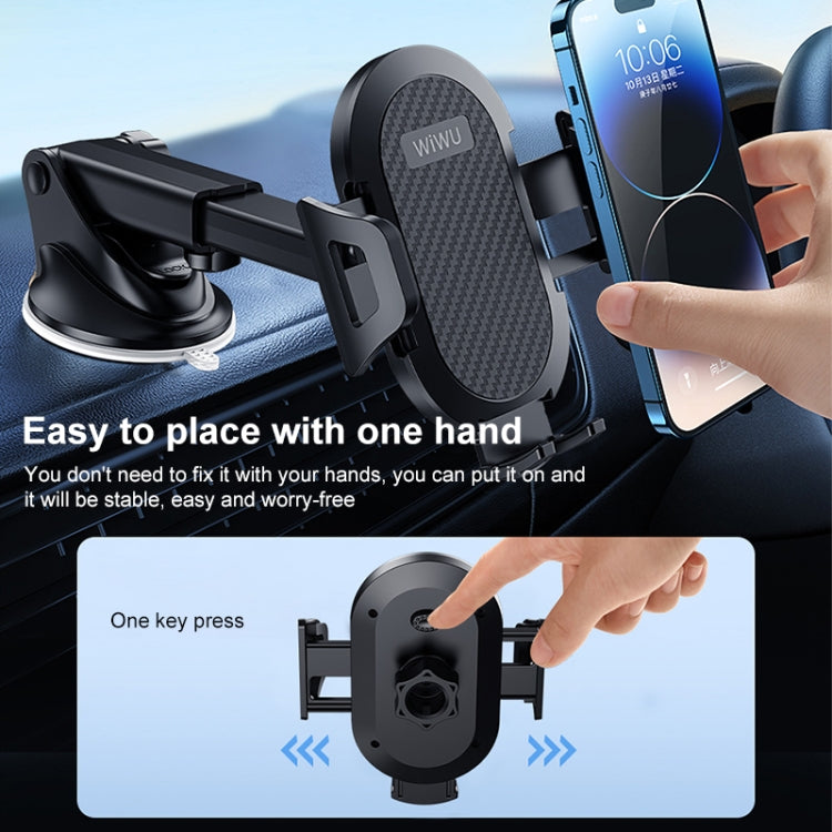 WIWU CH015 Car Suction Cup Type Extendable Bracket - Car Holders by WIWU | Online Shopping South Africa | PMC Jewellery | Buy Now Pay Later Mobicred