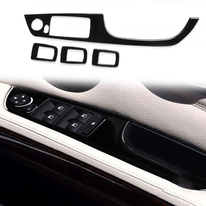 For BMW 3 Series E90/320i/325i 2005-2012 Car Carbon Fiber Right Drive Window Lifting Panel without Folding Key Decorative Sticker, Diameter: 37.8cm - Car Interior Mouldings by PMC Jewellery | Online Shopping South Africa | PMC Jewellery | Buy Now Pay Later Mobicred