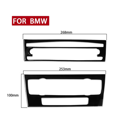 For BMW 3 Series E90/E92 2005-2012 2pcs Car Air Conditioner CD Control Panel Non-navigation with Holes Decorative Sticker, Left and Right Drive Universal - Car Interior Mouldings by PMC Jewellery | Online Shopping South Africa | PMC Jewellery | Buy Now Pay Later Mobicred