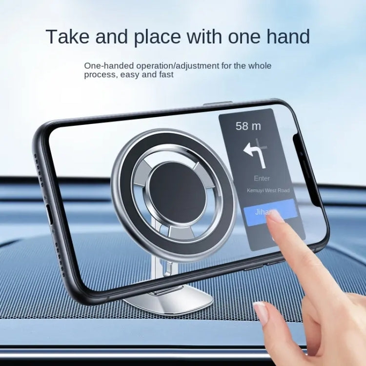F68 360 Degree Rotating Car Magnetic Mobile Phone Bracket (Silver) - Car Holders by PMC TechLife | Online Shopping South Africa | PMC TechLife | Buy Now Pay Later Mobicred