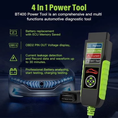 TopDiag BT400 4 in 1 Car Battery Intelligent Analyzer Diagnostic Instrument - Electronic Test by PMC Jewellery | Online Shopping South Africa | PMC Jewellery | Buy Now Pay Later Mobicred