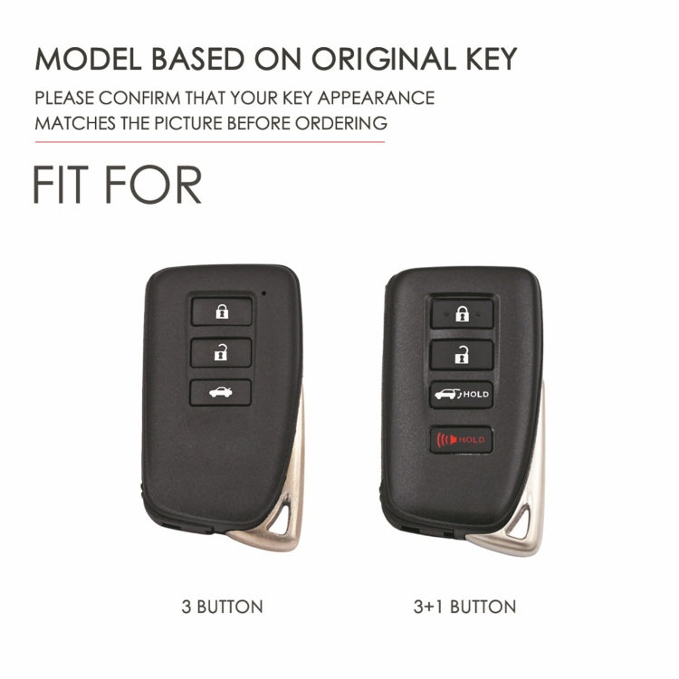 For Lexus 3-button Hallmo Car Cowhide Leather Key Protective Cover Key Case(Brown) - free shipping - PMC TechLife - Order now!