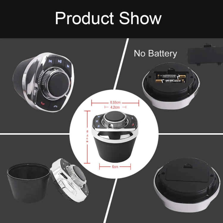 Multifunctional Car Cup Holder Wireless Knob Button Steering Wheel Button Remote Control without Light - Bluetooth Car Kits by PMC Jewellery | Online Shopping South Africa | PMC Jewellery | Buy Now Pay Later Mobicred