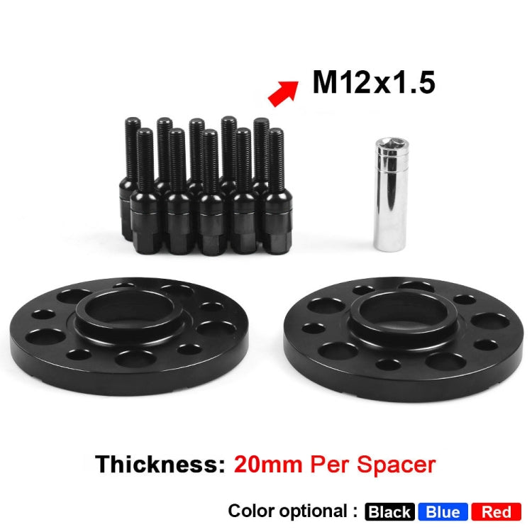 For Mercedes-Benz 20mm Car Modified Wheel Hub Flange Center Wheel Spacer with M12x1.5 Screws (Black) - Wheels Tires & Parts by PMC Jewellery | Online Shopping South Africa | PMC Jewellery | Buy Now Pay Later Mobicred