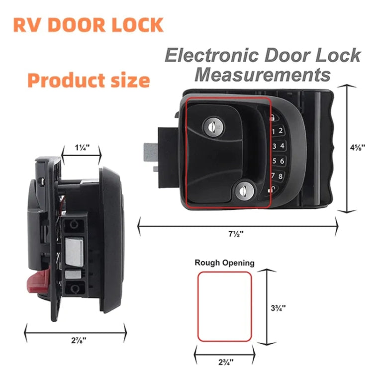 RV Intelligent Remote Control Electronic Password Lock RV Door Lock Modification Accessories - Locks & Hasps by PMC Jewellery | Online Shopping South Africa | PMC Jewellery