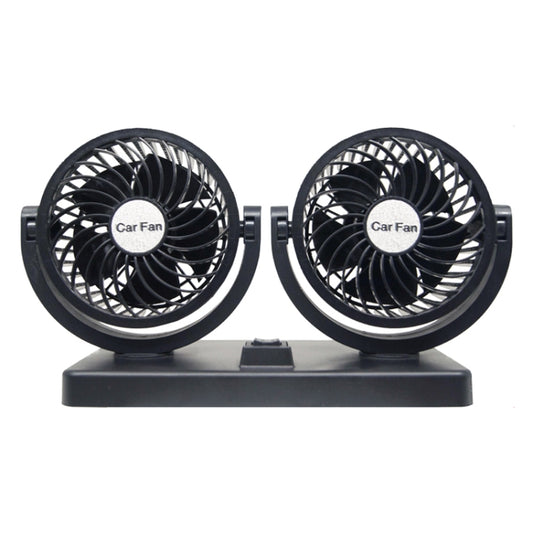 CARFU AC-2308 Car 12V / 24V 360 Rotatable USB Double Head Fan - Heating & Fans by CARFU | Online Shopping South Africa | PMC Jewellery | Buy Now Pay Later Mobicred