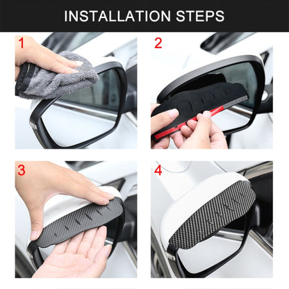 Car Rear View Mirror Rain Eyebrow Cover Catering Mirror PVC Carbon Fiber Pattern Rain Shield - Convex Mirror & Accessories by PMC Jewellery | Online Shopping South Africa | PMC Jewellery