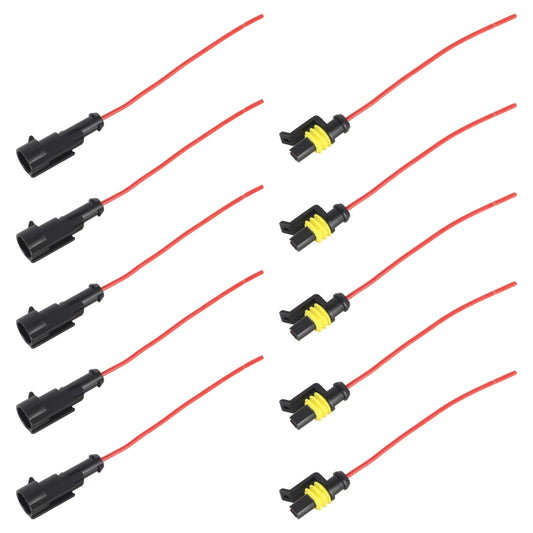 10pcs 1P Car Waterproof Plug Car Connector Plug-In, Length：10cm - Cables & Connectors by PMC Jewellery | Online Shopping South Africa | PMC Jewellery