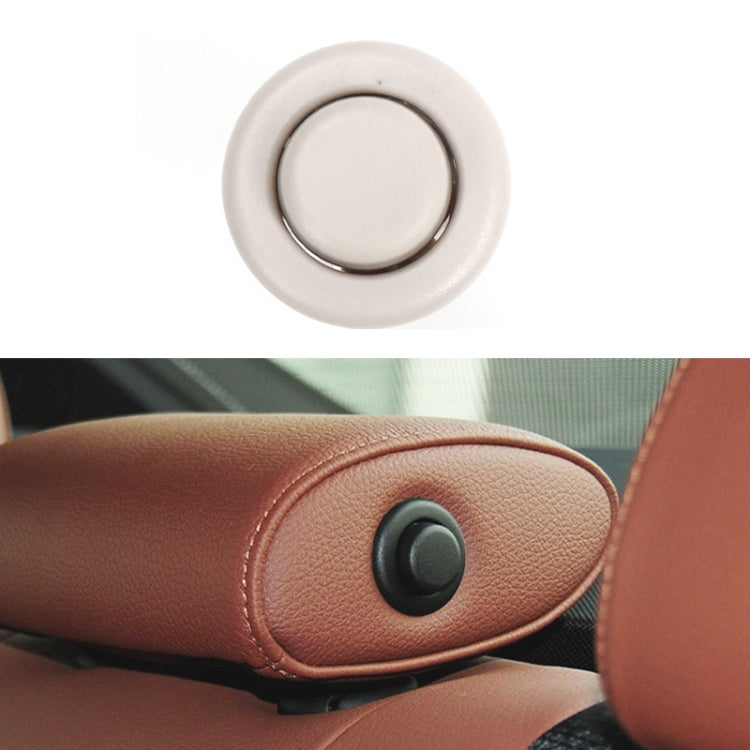 For BMW E90 / F18 Left Driving Car Rear Seat Headrest Switch Button 52207251371-1(Beige White) - Car Switches by PMC Jewellery | Online Shopping South Africa | PMC Jewellery