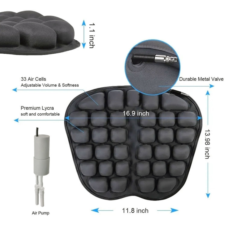 IN-SC003 Car Office Inflatable Airbag Seat Cushion, Style: Electric Water Inflatable Dual-Use (Black) - Seat Accessories by PMC Jewellery | Online Shopping South Africa | PMC Jewellery | Buy Now Pay Later Mobicred