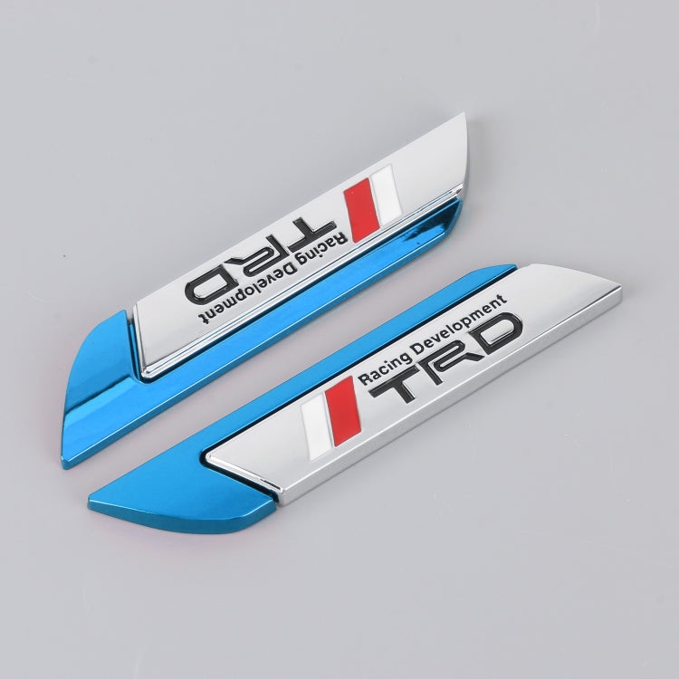 1 Pair Car Racing Development TRD Personalized Aluminum Alloy Decorative Stickers, Size: 11.5 x 2.5 x 0.5cm (Blue) - 3D Metal Sticker by PMC Jewellery | Online Shopping South Africa | PMC Jewellery | Buy Now Pay Later Mobicred