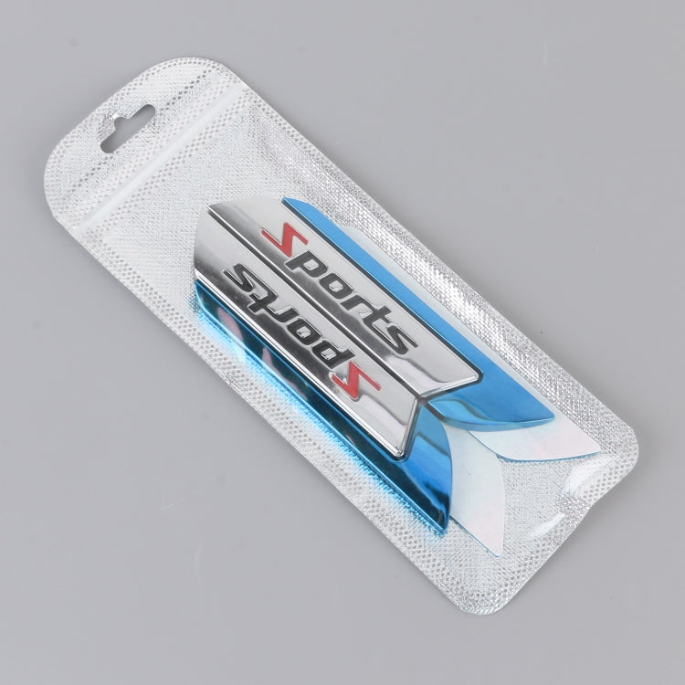 1 Pair Car SPORTS Personalized Aluminum Alloy Decorative Stickers, Size: 11.5 x 2.5 x 0.5cm (Blue) - 3D Metal Sticker by PMC TechLife | Online Shopping South Africa | PMC TechLife | Buy Now Pay Later Mobicred