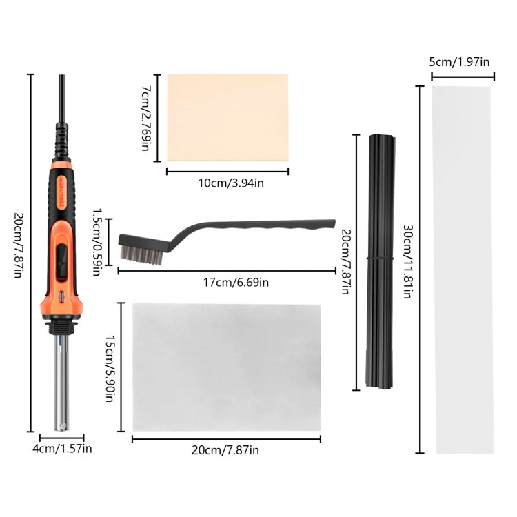 100W Electric Soldering Iron Plastic Welding Machine Car Bumper Repair Plier, EU Plug (Yellow) - free shipping - PMC TechLife - Order now!