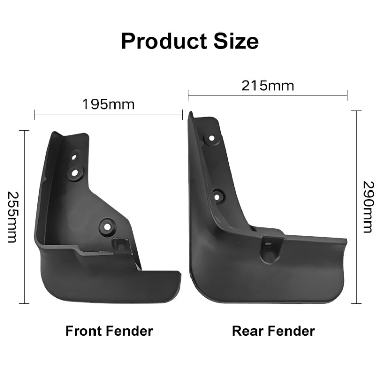 For Mazda CX-5 2022 4pcs/Set Car Auto Soft Plastic Splash Flaps Fender Guard - Mudguards by PMC Jewellery | Online Shopping South Africa | PMC Jewellery | Buy Now Pay Later Mobicred