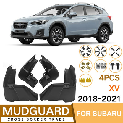 For Subaru XV 2018-2021 4pcs/Set Car Auto Soft Plastic Splash Flaps Fender Guard - Mudguards by PMC Jewellery | Online Shopping South Africa | PMC Jewellery | Buy Now Pay Later Mobicred