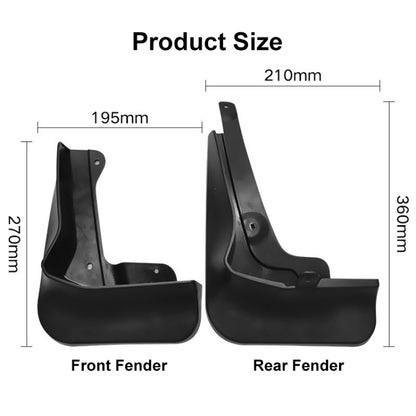 For Honda Vezel HRV Sport 2019-2021 4pcs/Set Car Auto Soft Plastic Splash Flaps Fender Guard - Mudguards by PMC Jewellery | Online Shopping South Africa | PMC Jewellery | Buy Now Pay Later Mobicred