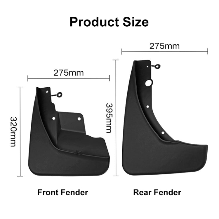 For Jeep Grand Cherokee 2011-2021 4pcs/Set Car Auto Soft Plastic Splash Flaps Fender Guard - Mudguards by PMC Jewellery | Online Shopping South Africa | PMC Jewellery