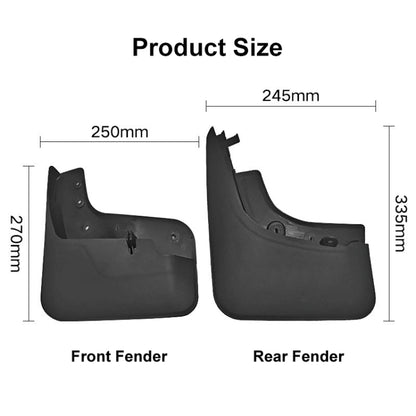 For Volkswagen Tiguan 2005-2016 4pcs/Set Car Auto Soft Plastic Splash Flaps Fender Guard - Mudguards by PMC Jewellery | Online Shopping South Africa | PMC Jewellery