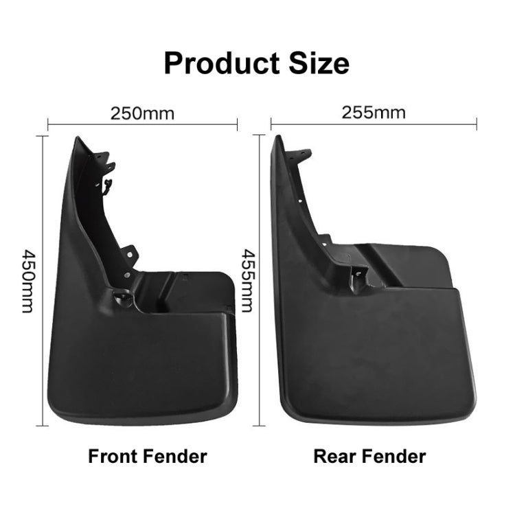 For Dodge RAM 1500 / 2500 / 3500 2010-2018 4pcs/Set Car Auto Soft Plastic Splash Flaps Fender Guard - Mudguards by PMC Jewellery | Online Shopping South Africa | PMC Jewellery | Buy Now Pay Later Mobicred