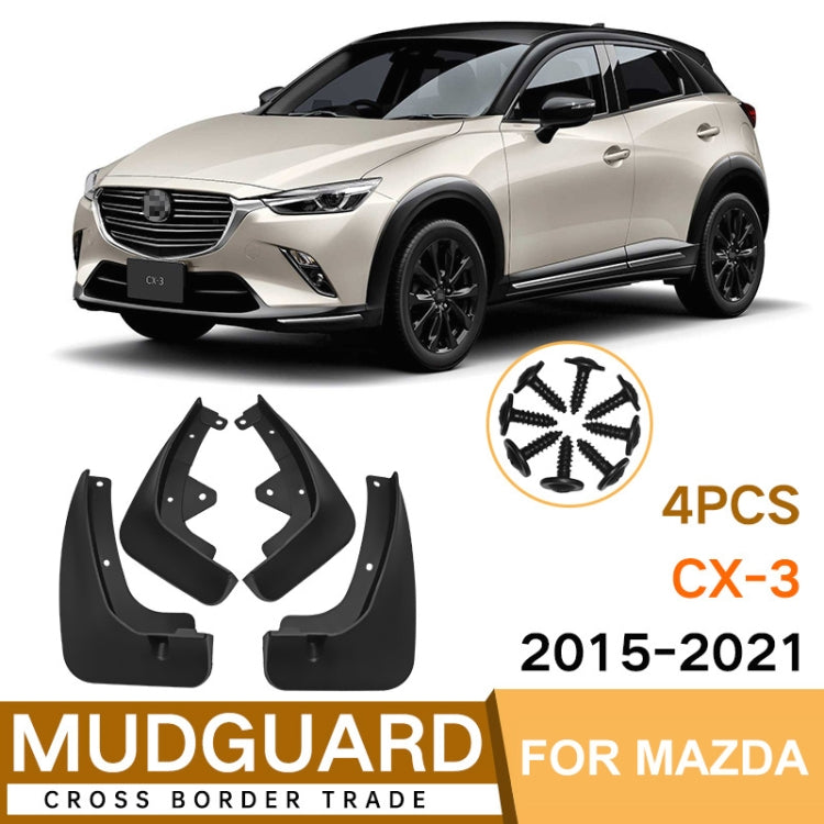 For Mazda CX-3 2015-2021 4pcs/Set Car Auto Soft Plastic Splash Flaps Fender Guard - Mudguards by PMC Jewellery | Online Shopping South Africa | PMC Jewellery | Buy Now Pay Later Mobicred