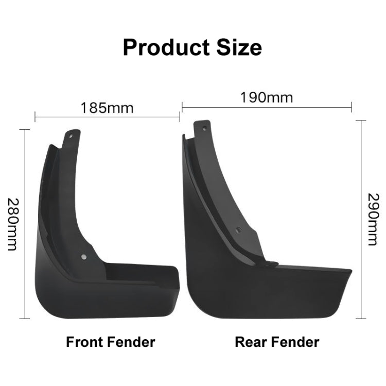 For Skoda Superb 2016-2021 4pcs/Set Car Auto Soft Plastic Splash Flaps Fender Guard - Mudguards by PMC Jewellery | Online Shopping South Africa | PMC Jewellery | Buy Now Pay Later Mobicred