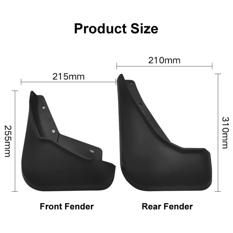 For Volvo XC60 2018-2023 4pcs/Set Car Auto Soft Plastic Splash Flaps Fender Guard - Mudguards by PMC Jewellery | Online Shopping South Africa | PMC Jewellery | Buy Now Pay Later Mobicred