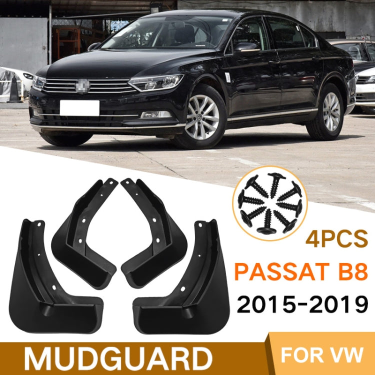 For Volkswagen Passat B8 2015-2019 4pcs/Set Car Auto Soft Plastic Splash Flaps Fender Guard - Mudguards by PMC Jewellery | Online Shopping South Africa | PMC Jewellery | Buy Now Pay Later Mobicred