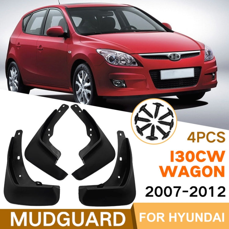 For Hyundai i30 / i30cw Wagon 2007-2012 4pcs/Set Car Auto Soft Plastic Splash Flaps Fender Guard - Mudguards by PMC Jewellery | Online Shopping South Africa | PMC Jewellery | Buy Now Pay Later Mobicred