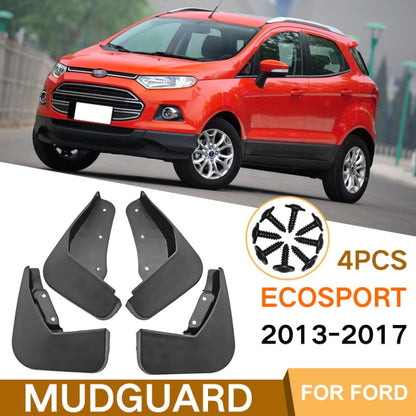 For Ford Ecosport 2013-2017 4pcs/Set Car Auto Soft Plastic Splash Flaps Fender Guard - Mudguards by PMC Jewellery | Online Shopping South Africa | PMC Jewellery | Buy Now Pay Later Mobicred