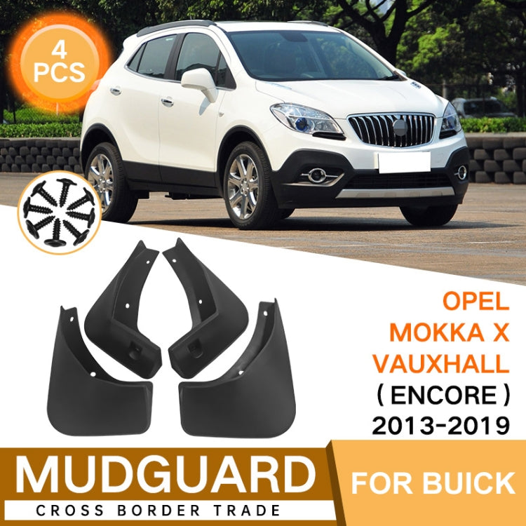 For Buick Encore 2013-2019 4pcs/Set Car Auto Soft Plastic Splash Flaps Fender Guard - Mudguards by PMC Jewellery | Online Shopping South Africa | PMC Jewellery | Buy Now Pay Later Mobicred