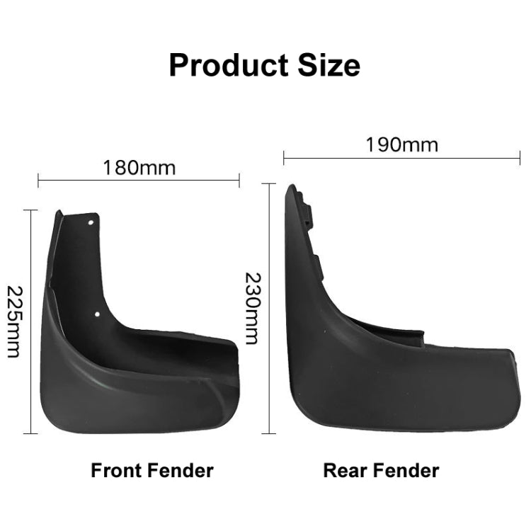 For Volkswagen Golf 6 2009-2013 4pcs/Set Car Auto Soft Plastic Splash Flaps Fender Guard - Mudguards by PMC Jewellery | Online Shopping South Africa | PMC Jewellery | Buy Now Pay Later Mobicred