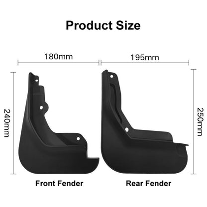 For Changan Alsvin 2018-2022 4pcs/Set Car Auto Soft Plastic Splash Flaps Fender Guard - Mudguards by PMC Jewellery | Online Shopping South Africa | PMC Jewellery | Buy Now Pay Later Mobicred