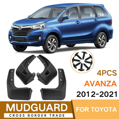 For Toyota Avanza 2012-2021 4pcs/Set Car Auto Soft Plastic Splash Flaps Fender Guard - Mudguards by PMC Jewellery | Online Shopping South Africa | PMC Jewellery | Buy Now Pay Later Mobicred