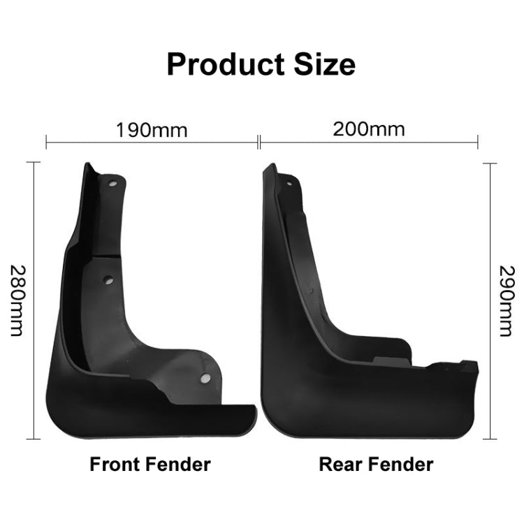 For Honda Fit Jazz Sport Pro 2021 4pcs/Set Car Auto Soft Plastic Splash Flaps Fender Guard - Mudguards by PMC Jewellery | Online Shopping South Africa | PMC Jewellery | Buy Now Pay Later Mobicred