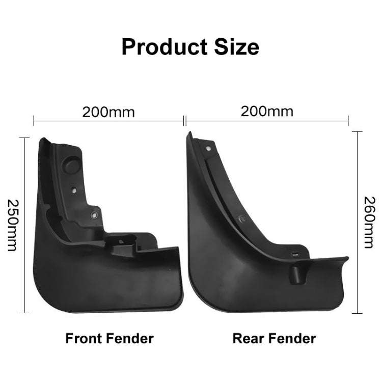 For Haval Jolion 2021 4pcs/Set Car Auto Soft Plastic Splash Flaps Fender Guard - Mudguards by PMC Jewellery | Online Shopping South Africa | PMC Jewellery | Buy Now Pay Later Mobicred