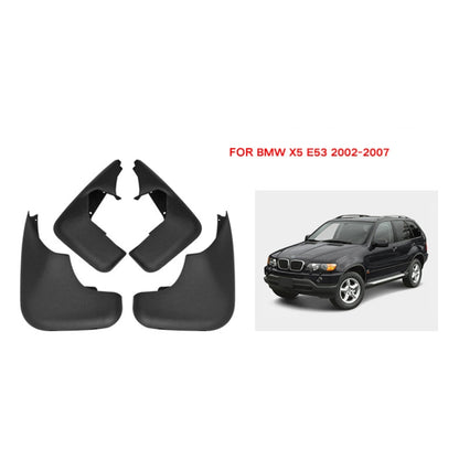 For BMW X5 E53 2002-2007 4pcs/Set Car Auto Soft Plastic Splash Flaps Fender Guard - Mudguards by PMC Jewellery | Online Shopping South Africa | PMC Jewellery | Buy Now Pay Later Mobicred