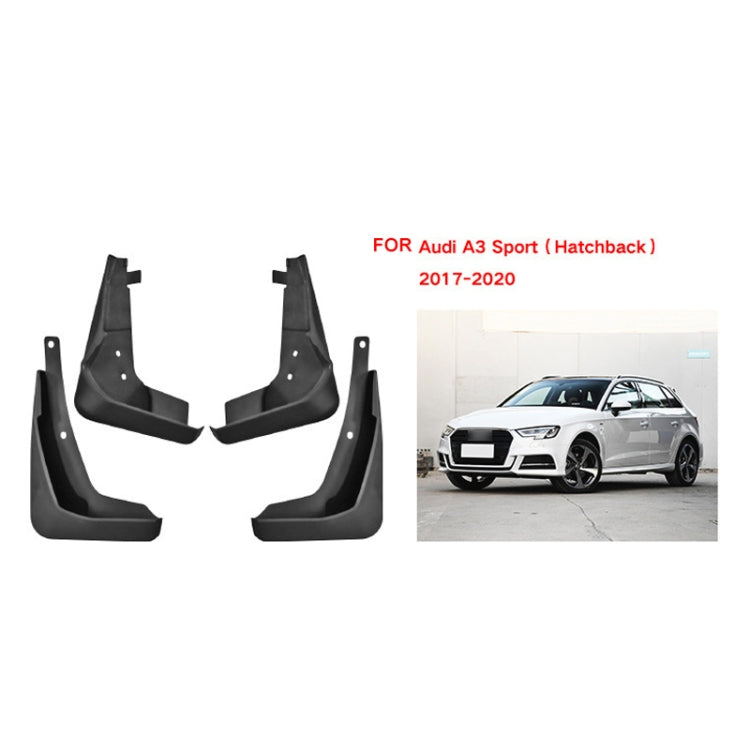 For Audi A3 Hatchback Sport 2017-2020 4pcs/Set Car Auto Soft Plastic Splash Flaps Fender Guard - Mudguards by PMC Jewellery | Online Shopping South Africa | PMC Jewellery | Buy Now Pay Later Mobicred