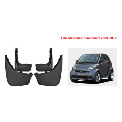 For Mercedes-Benz Smart 2009-2015 4pcs/Set Car Auto Soft Plastic Splash Flaps Fender Guard - Mudguards by PMC Jewellery | Online Shopping South Africa | PMC Jewellery | Buy Now Pay Later Mobicred