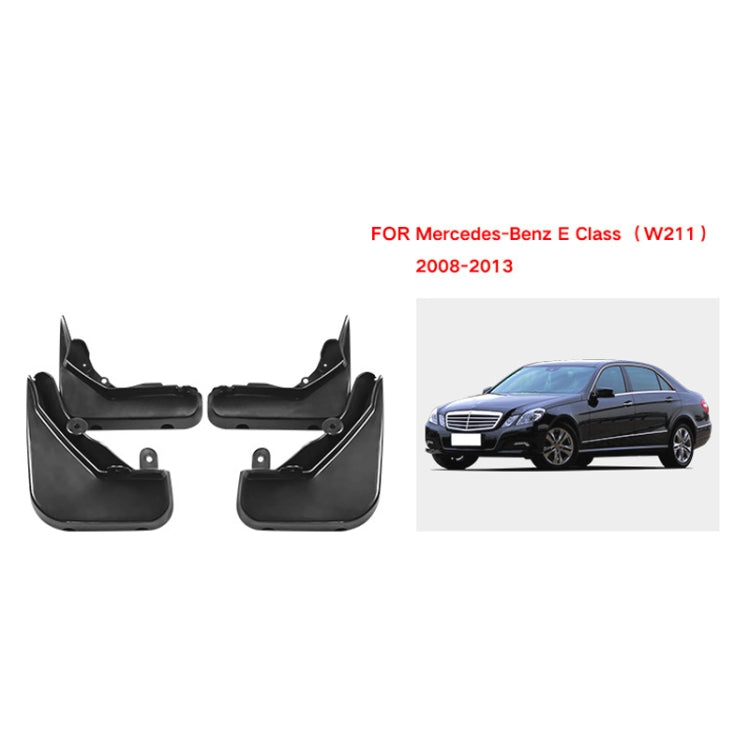 For Mercedes-Benz E-class 2008-2013 4pcs/Set Car Auto Soft Plastic Splash Flaps Fender Guard - Mudguards by PMC Jewellery | Online Shopping South Africa | PMC Jewellery