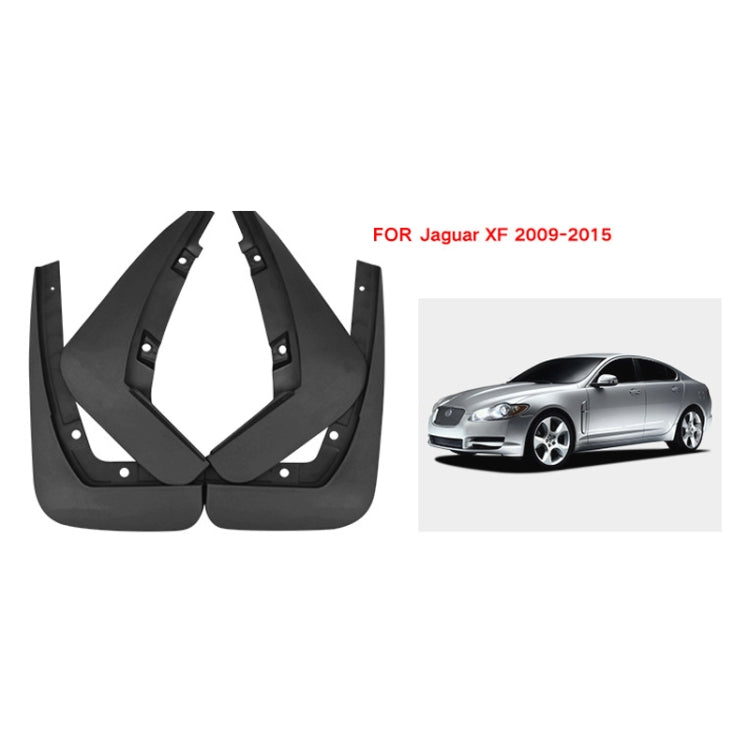 For Jaguar XF 2009-2015 4pcs/Set Car Auto Soft Plastic Splash Flaps Fender Guard - Mudguards by PMC Jewellery | Online Shopping South Africa | PMC Jewellery | Buy Now Pay Later Mobicred