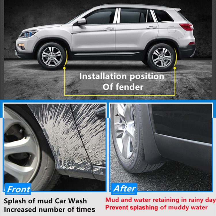 For Volkswagen Touareg 2011-2018 4pcs/Set Car Auto Soft Plastic Splash Flaps Fender Guard - Mudguards by PMC Jewellery | Online Shopping South Africa | PMC Jewellery