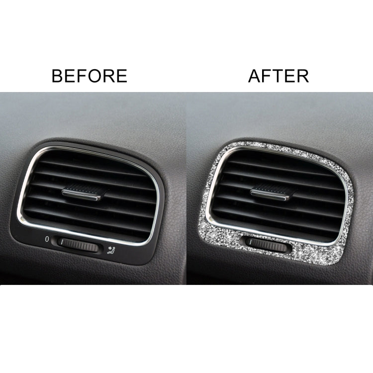 Car Left and Right Air Outlet Diamond Decoration Cover Sticker for Volkswagen Golf 6 2008-2012, Left and Right Drive - Car Interior Mouldings by PMC Jewellery | Online Shopping South Africa | PMC Jewellery | Buy Now Pay Later Mobicred