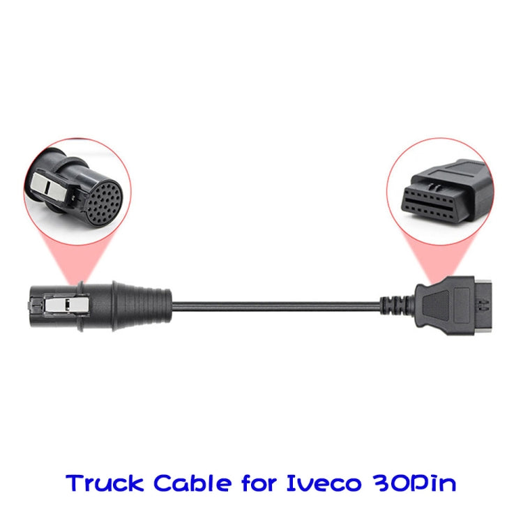 For Iveco 30 Pin Male to OBDII 16 Pin Female Truck Adapter Cable - Cables & Connectors by PMC TechLife | Online Shopping South Africa | PMC TechLife | Buy Now Pay Later Mobicred