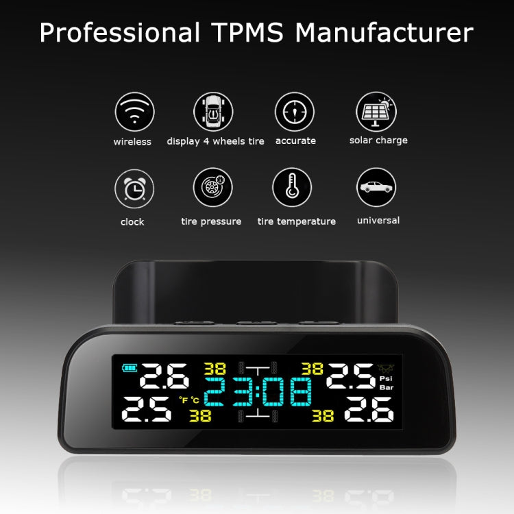 TY17 Car External High Precision Solar Charging Tire Pressure Monitoring System TPMS - Tire Pressure Gauges by PMC Jewellery | Online Shopping South Africa | PMC Jewellery | Buy Now Pay Later Mobicred