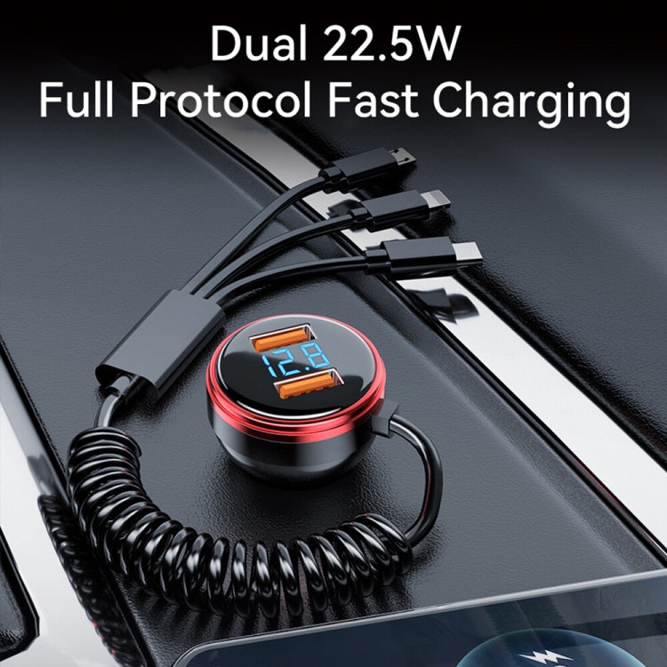 BW13 67.5W 3 in 1 Charging Cable & Dual USB Port Car Charger - Car Charger by PMC TechLife | Online Shopping South Africa | PMC TechLife | Buy Now Pay Later Mobicred