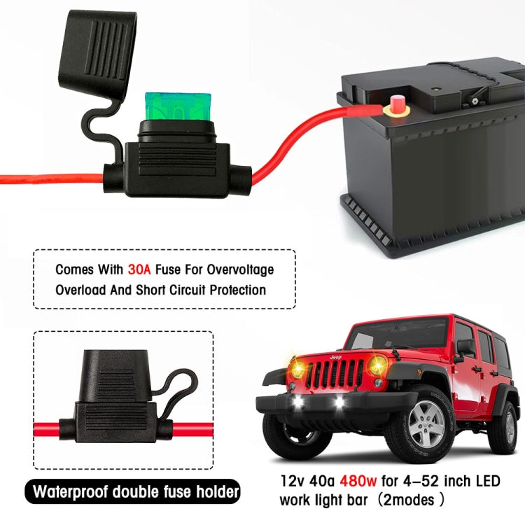 H0006 Off-road Vehicle 480W 2 in 1 Waterproof Switch Light Wiring Harness - Wires by PMC Jewellery | Online Shopping South Africa | PMC Jewellery | Buy Now Pay Later Mobicred