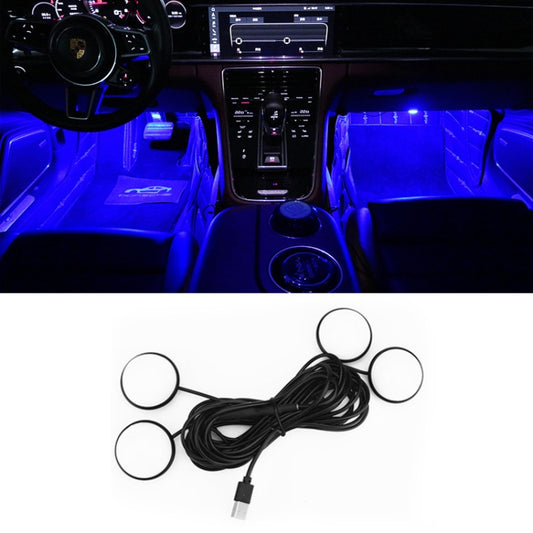 Car 4 in 1 USB RGB Foot LED Atmosphere Light (White Light) - Atmosphere lights by PMC Jewellery | Online Shopping South Africa | PMC Jewellery | Buy Now Pay Later Mobicred