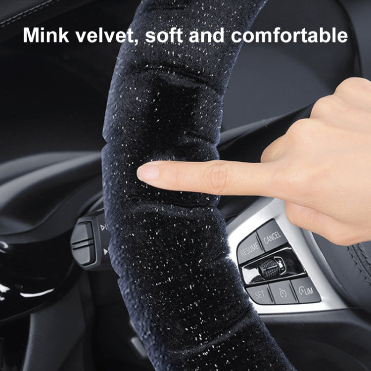 D Style Car Universal Self Heating Plush Warm Anti-skid Steering Wheel Cover, Diameter: 38cm (Black) - Steering Wheel Accessories by PMC TechLife | Online Shopping South Africa | PMC TechLife | Buy Now Pay Later Mobicred
