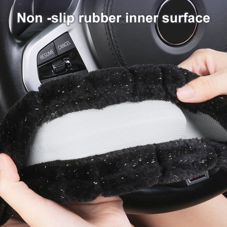 D Style Car Universal Self Heating Plush Warm Anti-skid Steering Wheel Cover, Diameter: 38cm (Beige) - Steering Wheel Accessories by PMC TechLife | Online Shopping South Africa | PMC TechLife | Buy Now Pay Later Mobicred