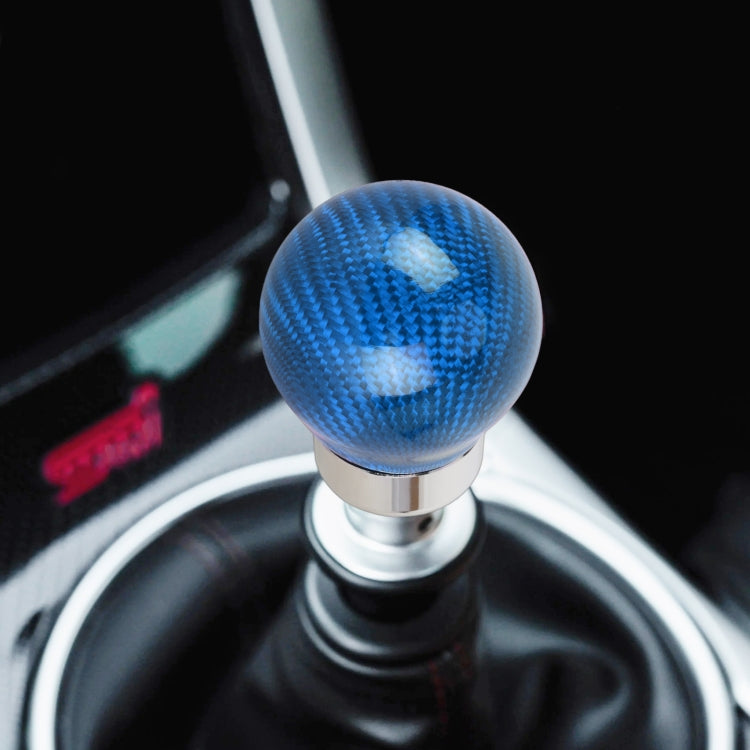 Car Carbon Fiber Pattern Gear Shift Knob Round Modified Gear Shift Head (Blue) - Shift Knob by PMC Jewellery | Online Shopping South Africa | PMC Jewellery | Buy Now Pay Later Mobicred